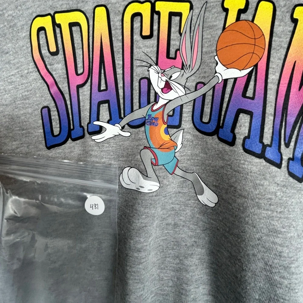 Space‎ Jam A New Legacy Bugs Bunny Kids XL Grey Graphic Pullover Sweatshirt